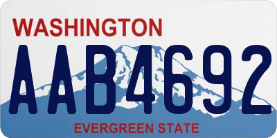 WA license plate AAB4692