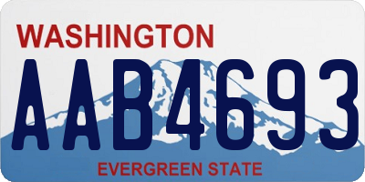 WA license plate AAB4693
