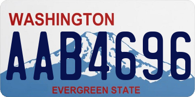 WA license plate AAB4696