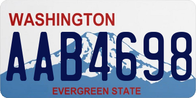 WA license plate AAB4698