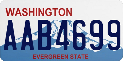 WA license plate AAB4699