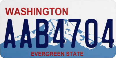 WA license plate AAB4704