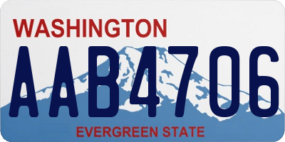 WA license plate AAB4706