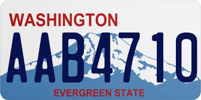 WA license plate AAB4710
