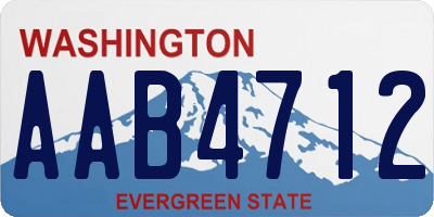 WA license plate AAB4712