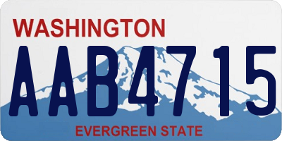 WA license plate AAB4715