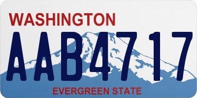 WA license plate AAB4717