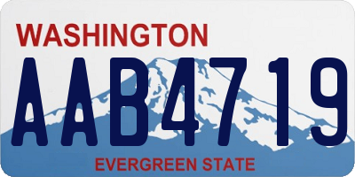WA license plate AAB4719