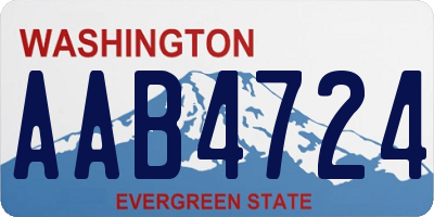 WA license plate AAB4724