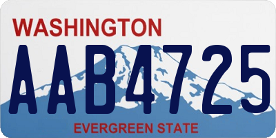 WA license plate AAB4725