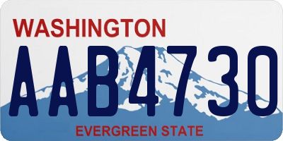 WA license plate AAB4730