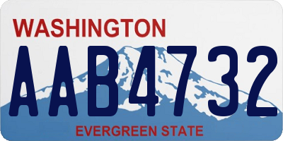WA license plate AAB4732