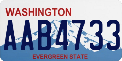 WA license plate AAB4733