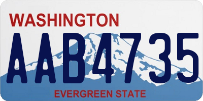 WA license plate AAB4735