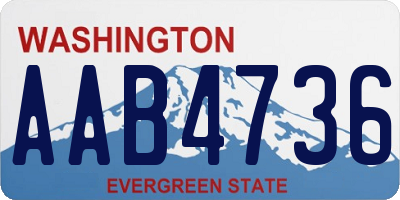 WA license plate AAB4736