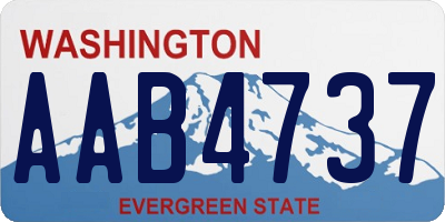 WA license plate AAB4737