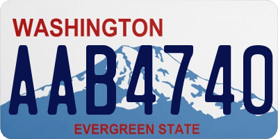 WA license plate AAB4740