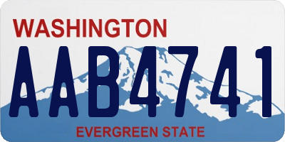 WA license plate AAB4741