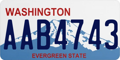 WA license plate AAB4743
