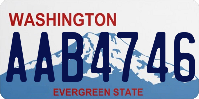 WA license plate AAB4746
