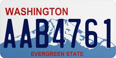WA license plate AAB4761