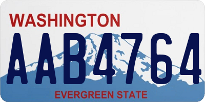 WA license plate AAB4764
