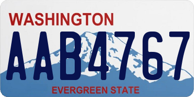 WA license plate AAB4767