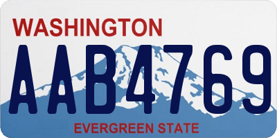 WA license plate AAB4769