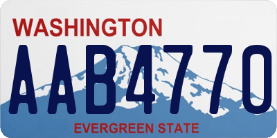 WA license plate AAB4770