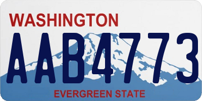 WA license plate AAB4773