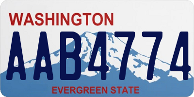 WA license plate AAB4774