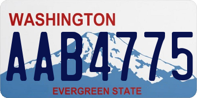 WA license plate AAB4775