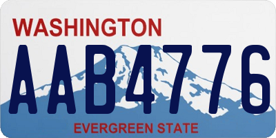 WA license plate AAB4776