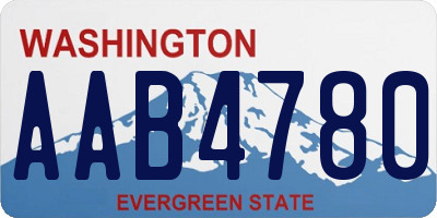 WA license plate AAB4780