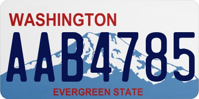 WA license plate AAB4785