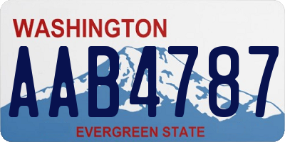 WA license plate AAB4787