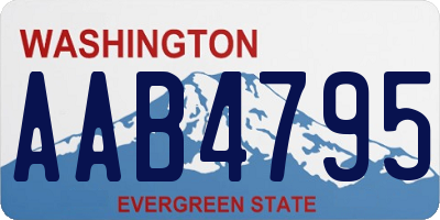 WA license plate AAB4795