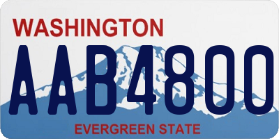 WA license plate AAB4800