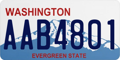 WA license plate AAB4801