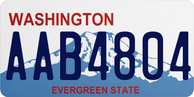 WA license plate AAB4804