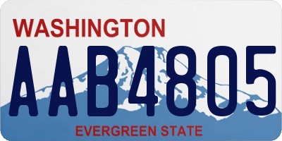 WA license plate AAB4805