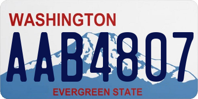WA license plate AAB4807