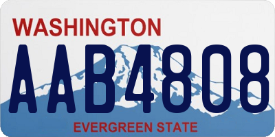 WA license plate AAB4808