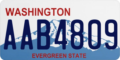WA license plate AAB4809