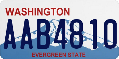 WA license plate AAB4810