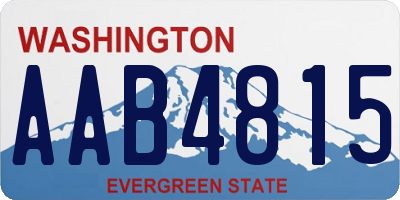 WA license plate AAB4815
