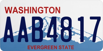 WA license plate AAB4817