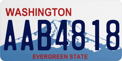 WA license plate AAB4818