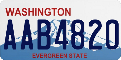 WA license plate AAB4820