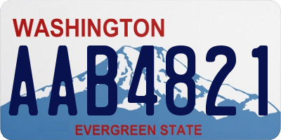 WA license plate AAB4821